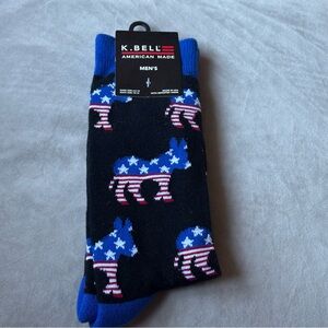 Men’s Crew Socks K. Bell Patriotic USA Fits Shoe 6.5-12 New With Tag